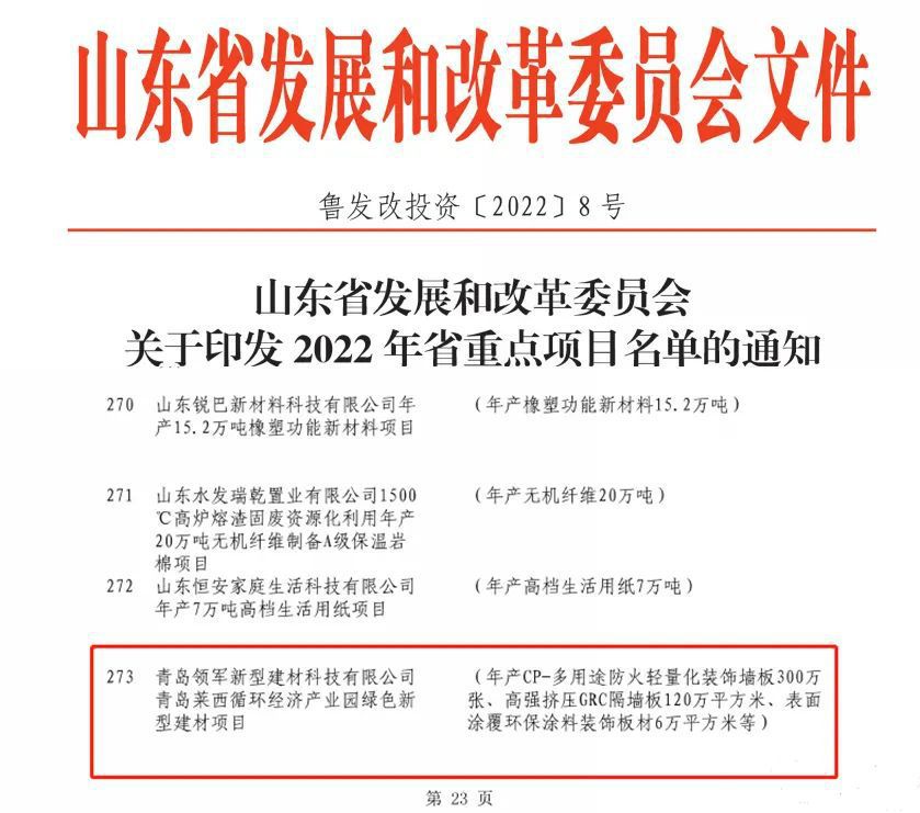 喜讯！青岛莱西循环经济产业基地被列为2022年山东省重点项目